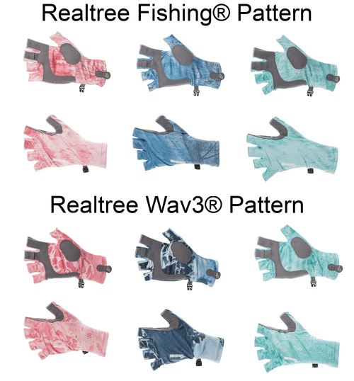 DSG Kristina Fishing Glove - Realtree Fishing® Pattern Or Realtree Wave Pattern® - Salmon, Navy Or Aqua - UPF 50+ Fancy-Ladies Only! 3 DSG Kristina Fishing Glove - Realtree Fishing® Pattern Or Realtree Wave Pattern® - Salmon, Navy Or Aqua - UPF 50+ Fancy-Ladies Only!