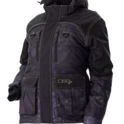 Fancy-Ladies Only! DSG Arctic Appeal 2.0 Ice Fishing Jacket - Black Realtree Wave®, Dusty Teal, Oatmeal