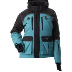 Fancy-Ladies Only! DSG Arctic Appeal 2.0 Ice Fishing Jacket - Black Realtree Wave®, Dusty Teal, Oatmeal