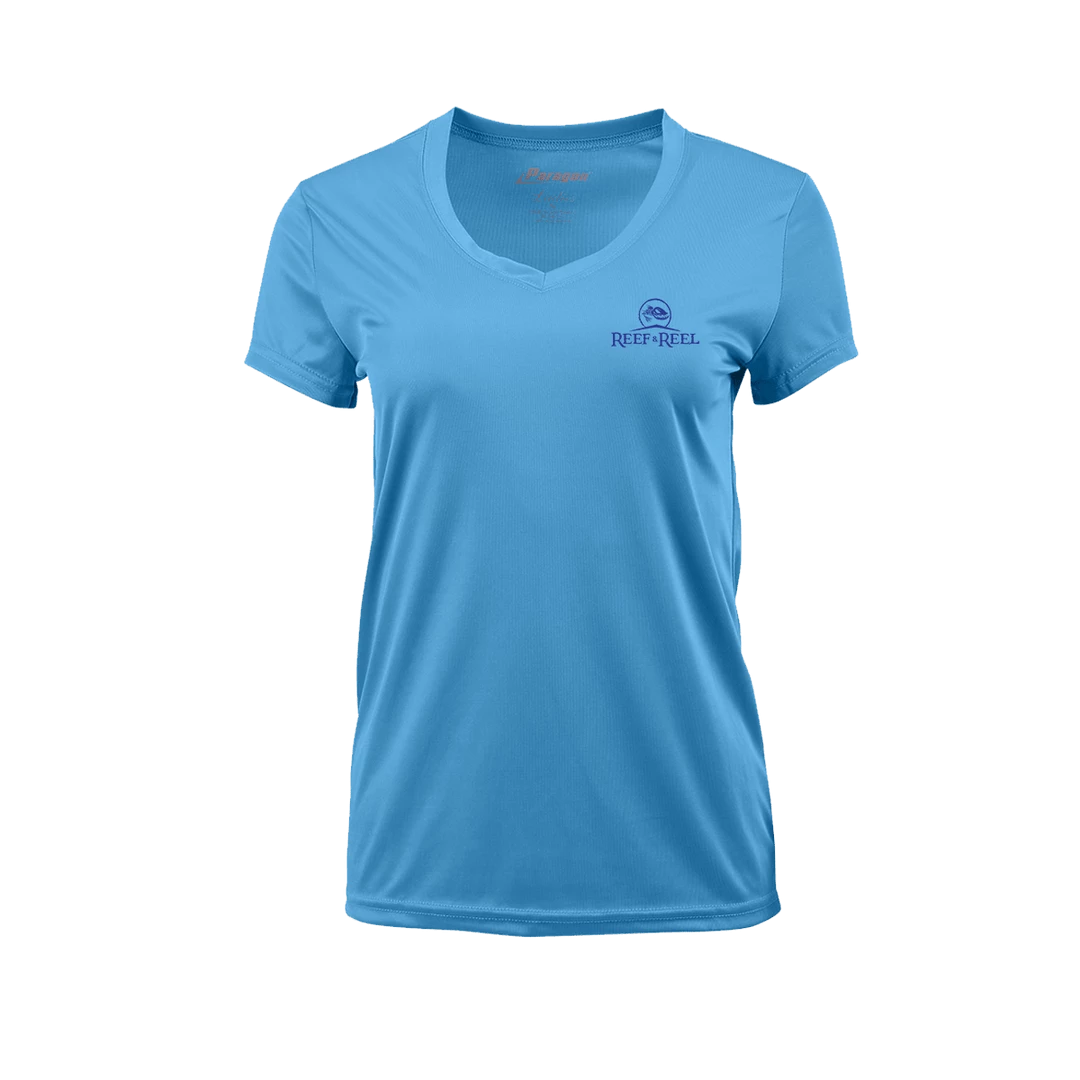 Reef & Reel Women's Classic V-Neck Performance SS Shirt 4 Reef & Reel Women's Classic V-Neck Performance SS Shirt