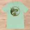 Rockstarlette Bass Fishing Relaxed Fit T Shirt, Heather Mint