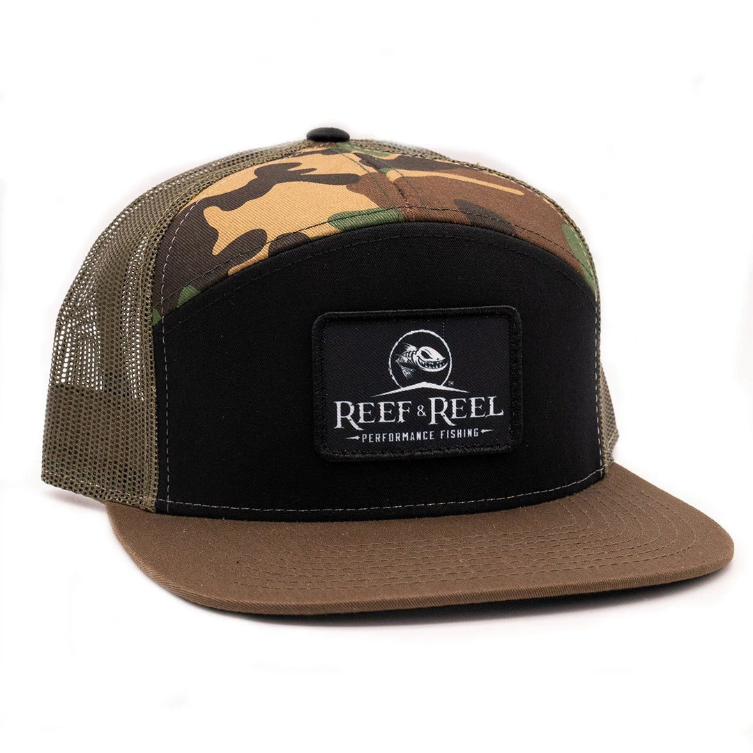 Reef & Reel 7 Panel Flat Bill Trucker Hat Fancy-Ladies Only! 4 Reef & Reel 7 Panel Flat Bill Trucker Hat Fancy-Ladies Only!