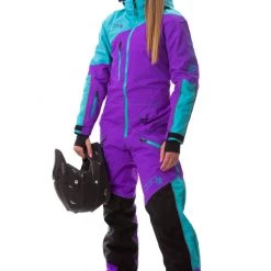 DSG Drop Seat Monosuit - Purple And Teal, Lime And Grey, Pink And Grey Or Aqua And Black