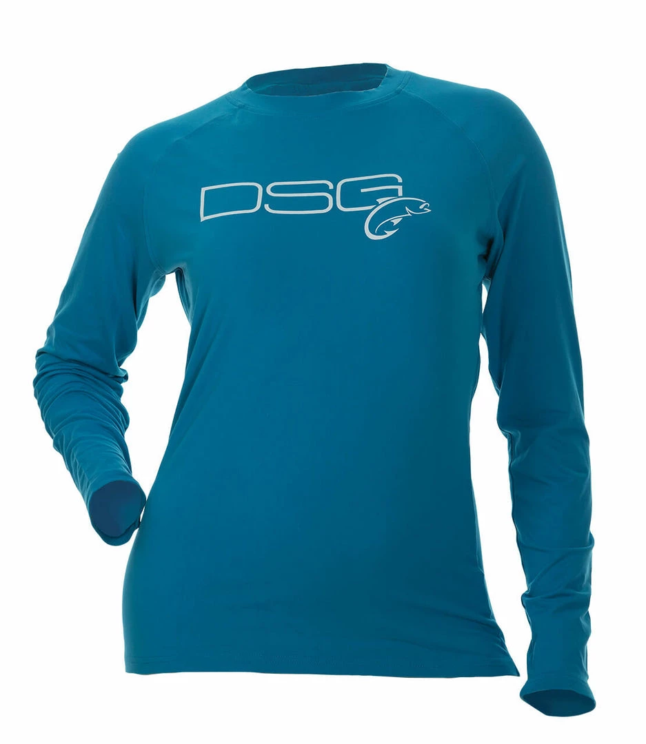 DSG Solid Shirt - UPF 50+ - Salmon, Aqua, Sea Blue, Rose Or Slate Fancy-Ladies Only! 3 DSG Solid Shirt - UPF 50+ - Salmon, Aqua, Sea Blue, Rose Or Slate Fancy-Ladies Only!