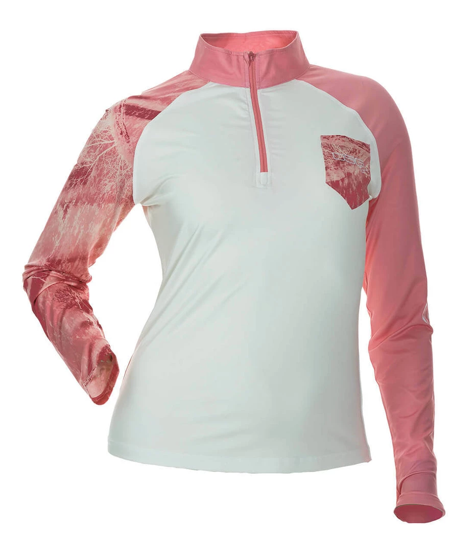 DSG Realtree Fishing® Camo 1/4 Zip Shirt - UPF 50 - Salmon Or Aqua Fancy-Ladies Only! 6 DSG Realtree Fishing® Camo 1/4 Zip Shirt - UPF 50 - Salmon Or Aqua Fancy-Ladies Only!