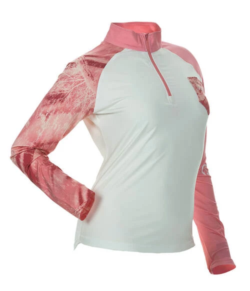 DSG Realtree Fishing® Camo 1/4 Zip Shirt - UPF 50 - Salmon Or Aqua Fancy-Ladies Only! 7 DSG Realtree Fishing® Camo 1/4 Zip Shirt - UPF 50 - Salmon Or Aqua Fancy-Ladies Only!