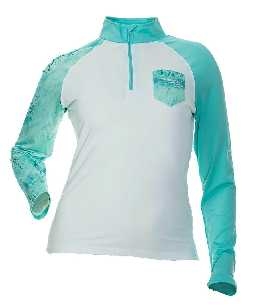 DSG Realtree Fishing® Camo 1/4 Zip Shirt - UPF 50 - Salmon Or Aqua Fancy-Ladies Only! 10 DSG Realtree Fishing® Camo 1/4 Zip Shirt - UPF 50 - Salmon Or Aqua Fancy-Ladies Only!