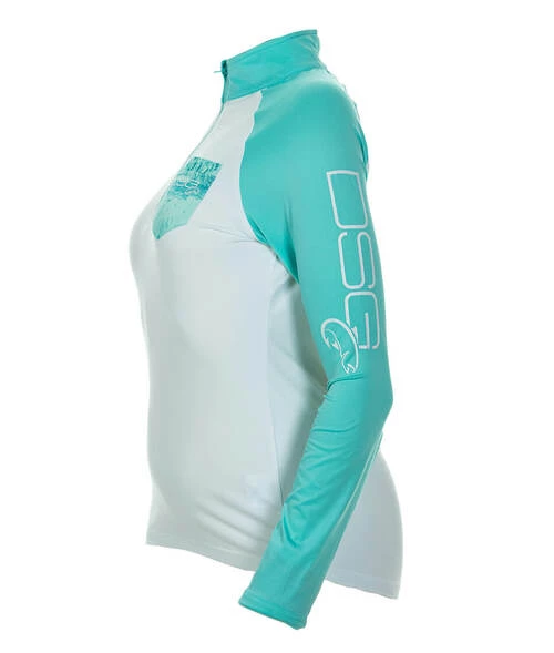 DSG Realtree Fishing® Camo 1/4 Zip Shirt - UPF 50 - Salmon Or Aqua Fancy-Ladies Only! 12 DSG Realtree Fishing® Camo 1/4 Zip Shirt - UPF 50 - Salmon Or Aqua Fancy-Ladies Only!