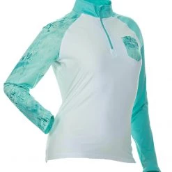 DSG Realtree Fishing® Camo 1/4 Zip Shirt - UPF 50 - Salmon Or Aqua Fancy-Ladies Only! 25 DSG Realtree Fishing® Camo 1/4 Zip Shirt - UPF 50 - Salmon Or Aqua Fancy-Ladies Only!