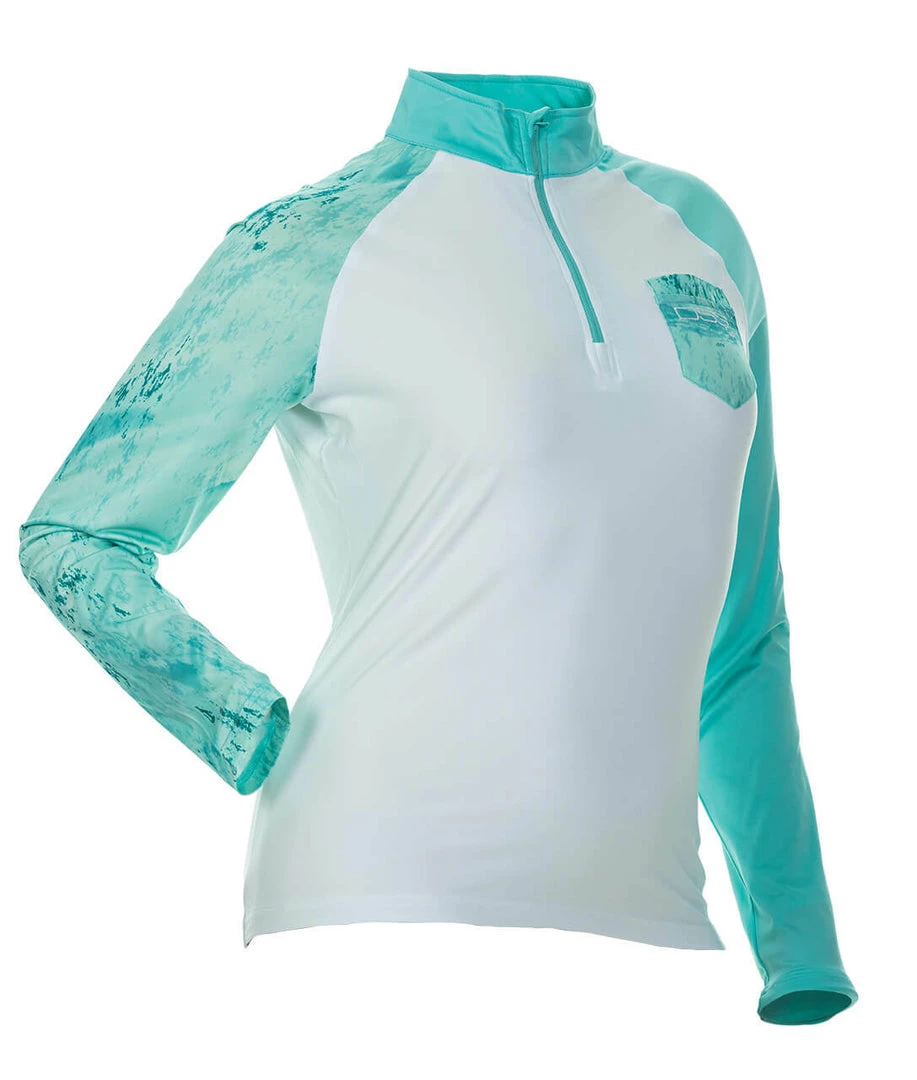 DSG Realtree Fishing® Camo 1/4 Zip Shirt - UPF 50 - Salmon Or Aqua Fancy-Ladies Only! 13 DSG Realtree Fishing® Camo 1/4 Zip Shirt - UPF 50 - Salmon Or Aqua Fancy-Ladies Only!
