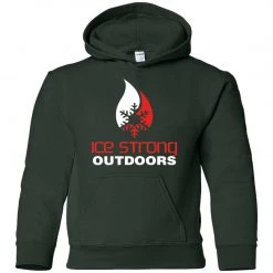 CustomCat Youth Pullover Hoodie Red & White Logo (LOTS Of Color Choices) Kid's Ice Strong Apparel