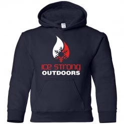 CustomCat Youth Pullover Hoodie Red & White Logo (LOTS Of Color Choices) Kid's Ice Strong Apparel