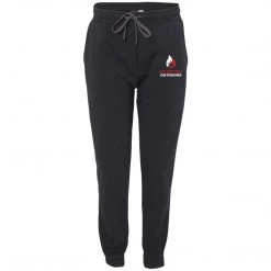 CustomCat Fancy-Ladies Only! Ice Strong Outdoors Adult Fleece Joggers-Red/White Logo - Black/Charcoal/Heather Grey