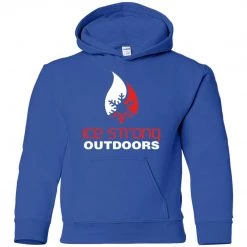 CustomCat Youth Pullover Hoodie Red & White Logo (LOTS Of Color Choices) Kid's Ice Strong Apparel