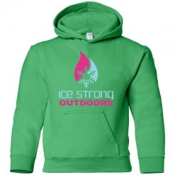 CustomCat Youth Pullover Hoodie Blue & Pink Logo (LOTS Of Color Choices) Kid's Ice Strong Apparel