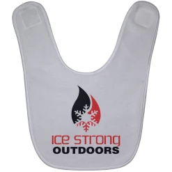 CustomCat Ice Strong Baby Bib Original Logo (LOTS Of Bib Color Choices) Infant Ice Strong Apparel
