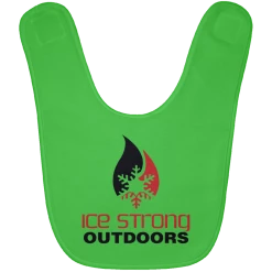 CustomCat Ice Strong Baby Bib Original Logo (LOTS Of Bib Color Choices) Infant Ice Strong Apparel
