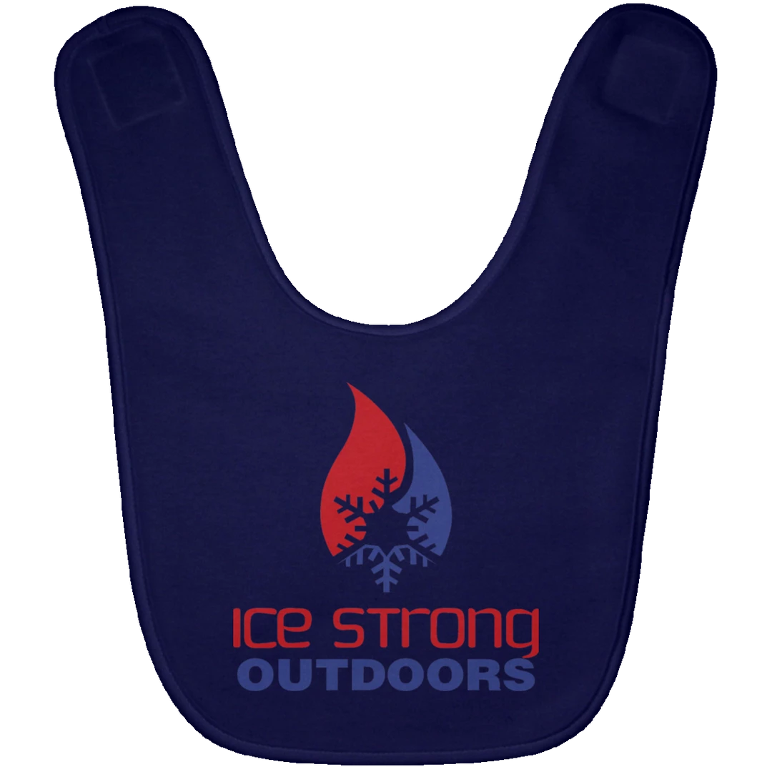 CustomCat Ice Strong Baby Bib Patriotic Logo (LOTS Of Bib Color Choices) 12 CustomCat Ice Strong Baby Bib Patriotic Logo (LOTS Of Bib Color Choices)