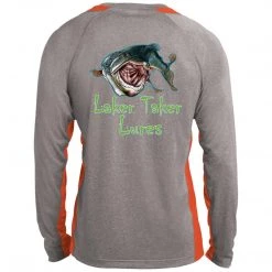 CustomCat Men's Long Sleeve Laker Taker Color Block Shirt - Red/White Logo