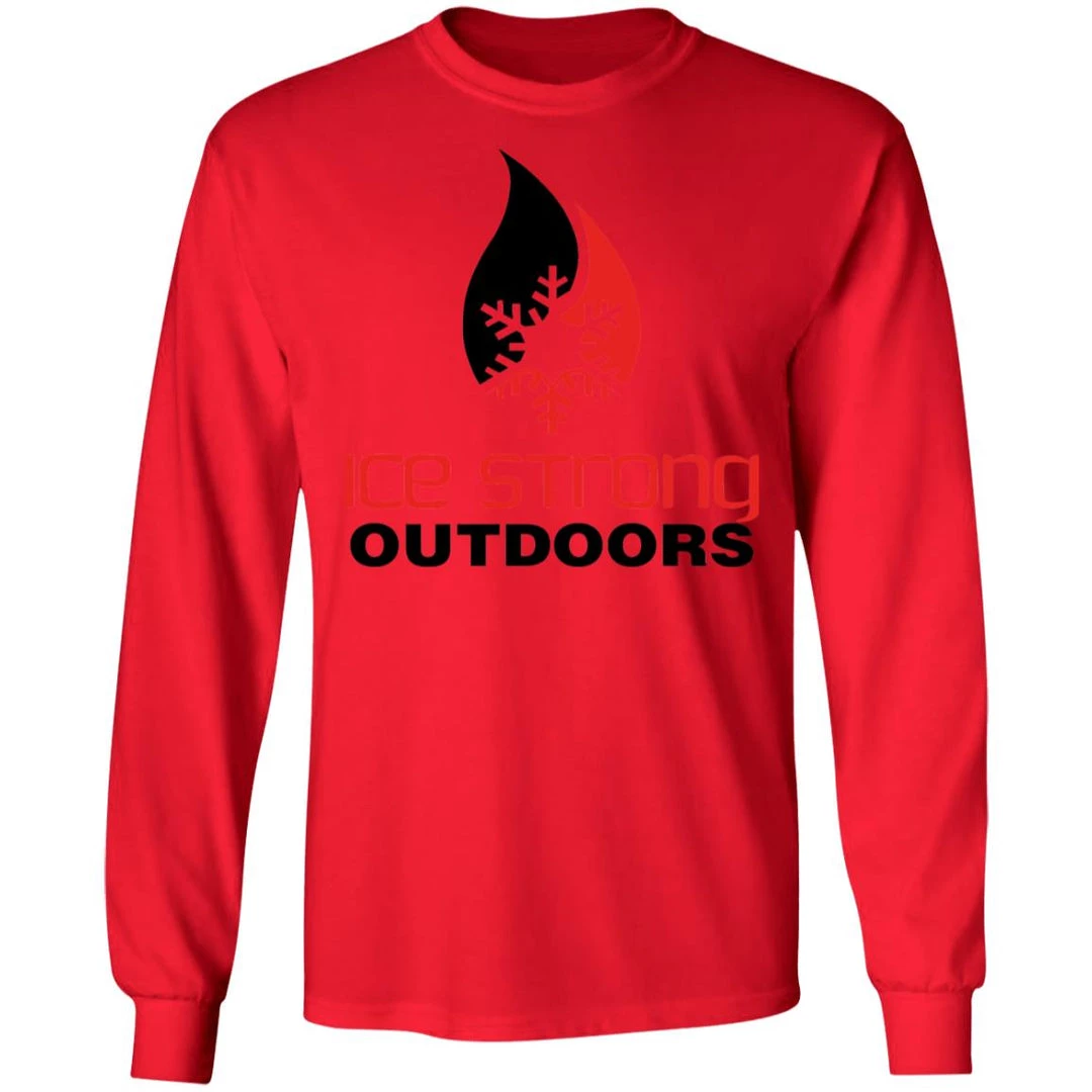 CustomCat Men's Long Sleeve Laker Taker Tee - Red/Black Logo Laker Taker Lures & Swag 17 CustomCat Men's Long Sleeve Laker Taker Tee - Red/Black Logo Laker Taker Lures & Swag