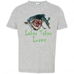 CustomCat Toddler Laker Taker Lures Jersey SS T-Shirt (10 Color Choices) Laker Taker Lures & Swag