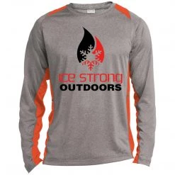 CustomCat Men's Long Sleeve Laker Taker Color Block Shirt - Red/Black Logo Laker Taker Lures & Swag