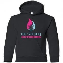 CustomCat Youth Pullover Hoodie Blue & Pink Logo (LOTS Of Color Choices) Kid's Ice Strong Apparel