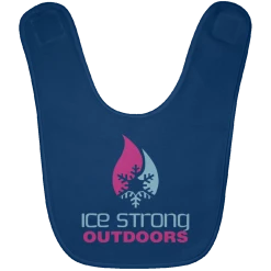 CustomCat Ice Strong Baby Bib Blue & Pink Logo (LOTS Of Bib Color Choices) Infant Ice Strong Apparel 33 CustomCat Ice Strong Baby Bib Blue & Pink Logo (LOTS Of Bib Color Choices) Infant Ice Strong Apparel