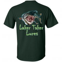 CustomCat Men's Ice Strong Original Logo Front/Laker Taker Back Regular Size Ultra Cotton T-Shirt (11 Color Choices) Laker Taker Lures & Swag