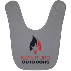 CustomCat Ice Strong Baby Bib Original Logo (LOTS Of Bib Color Choices) Infant Ice Strong Apparel