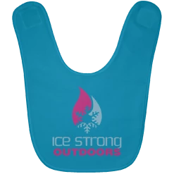 CustomCat Ice Strong Baby Bib Blue & Pink Logo (LOTS Of Bib Color Choices) Infant Ice Strong Apparel 35 CustomCat Ice Strong Baby Bib Blue & Pink Logo (LOTS Of Bib Color Choices) Infant Ice Strong Apparel