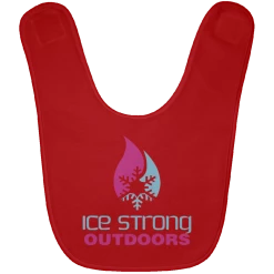 CustomCat Ice Strong Baby Bib Blue & Pink Logo (LOTS Of Bib Color Choices) Infant Ice Strong Apparel 32 CustomCat Ice Strong Baby Bib Blue & Pink Logo (LOTS Of Bib Color Choices) Infant Ice Strong Apparel