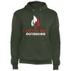 CustomCat Men's Regular Pullover Hooded Sweatshirt Red & White Logo (Athletic Heather, Charcoal, Black, Navy, Royal, Olive) Men's Ice Strong Apparel
