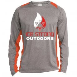 CustomCat Men's Long Sleeve Laker Taker Color Block Shirt - Red/White Logo