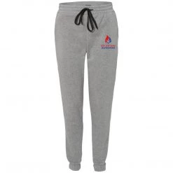 CustomCat Ice Strong Outdoors Adult Fleece Joggers-Patriotic Logo - Black/Charcoal/Heather Grey