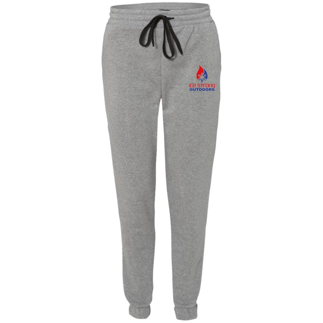 CustomCat Ice Strong Outdoors Adult Fleece Joggers-Patriotic Logo - Black/Charcoal/Heather Grey 3 CustomCat Ice Strong Outdoors Adult Fleece Joggers-Patriotic Logo - Black/Charcoal/Heather Grey