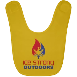 CustomCat Ice Strong Baby Bib Patriotic Logo (LOTS Of Bib Color Choices)