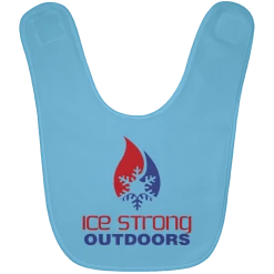 CustomCat Ice Strong Baby Bib Patriotic Logo (LOTS Of Bib Color Choices) 22 CustomCat Ice Strong Baby Bib Patriotic Logo (LOTS Of Bib Color Choices)