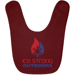 CustomCat Ice Strong Baby Bib Patriotic Logo (LOTS Of Bib Color Choices) 26 CustomCat Ice Strong Baby Bib Patriotic Logo (LOTS Of Bib Color Choices)