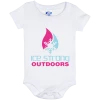 CustomCat Ice Strong Baby Onesie 06 Month Cool Blue & Magenta Logo Infant Ice Strong Apparel