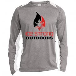 CustomCat Men's Long Sleeve Laker Taker Color Block Shirt - Red/Black Logo Laker Taker Lures & Swag