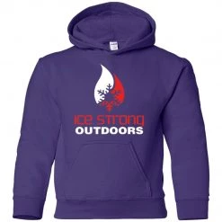 CustomCat Youth Pullover Hoodie Red & White Logo (LOTS Of Color Choices) Kid's Ice Strong Apparel