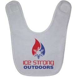 CustomCat Ice Strong Baby Bib Patriotic Logo (LOTS Of Bib Color Choices)
