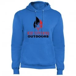 CustomCat Men's Regular Pullover Hooded Sweatshirt Original Logo (Athletic Heather Or Royal Blue)