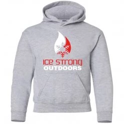 CustomCat Youth Pullover Hoodie Red & White Logo (LOTS Of Color Choices) Kid's Ice Strong Apparel