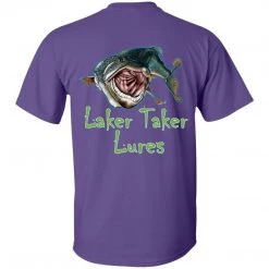 CustomCat Men's Ice Strong Original Logo Front/Laker Taker Back Regular Size Ultra Cotton T-Shirt (11 Color Choices) Laker Taker Lures & Swag