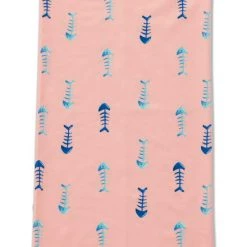 DSG Emery Neck Gaiter - UPF 50+ - Pink Bones, Blue Fish Hooks Or White Coral