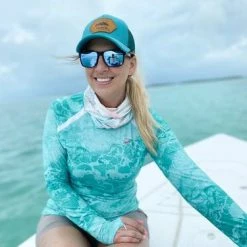 Fancy-Ladies Only! DSG Kai Realtree Wave® Fishing Shirt - UPF 50+ - Salmon, Navy Or Aqua