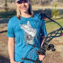 Rockstarlette Fishing And Beer, Loose Fit T Shirt, Heather Blue, Charcoal Or Raspberry