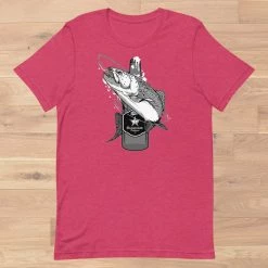 Rockstarlette Fishing And Beer, Loose Fit T Shirt, Heather Blue, Charcoal Or Raspberry